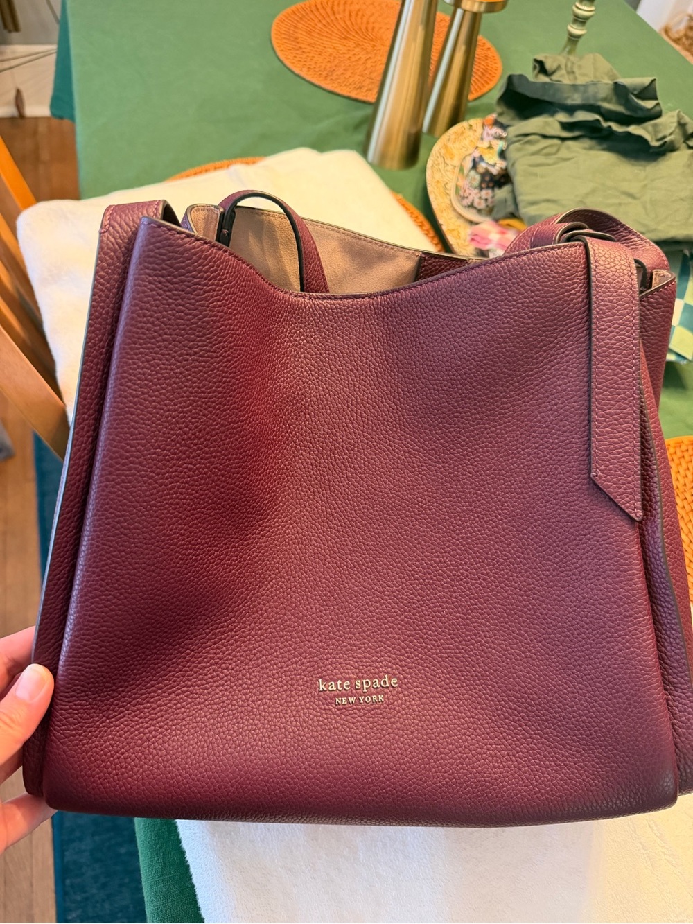 kate spade Pebbled Leather Knott Shoulder Bag